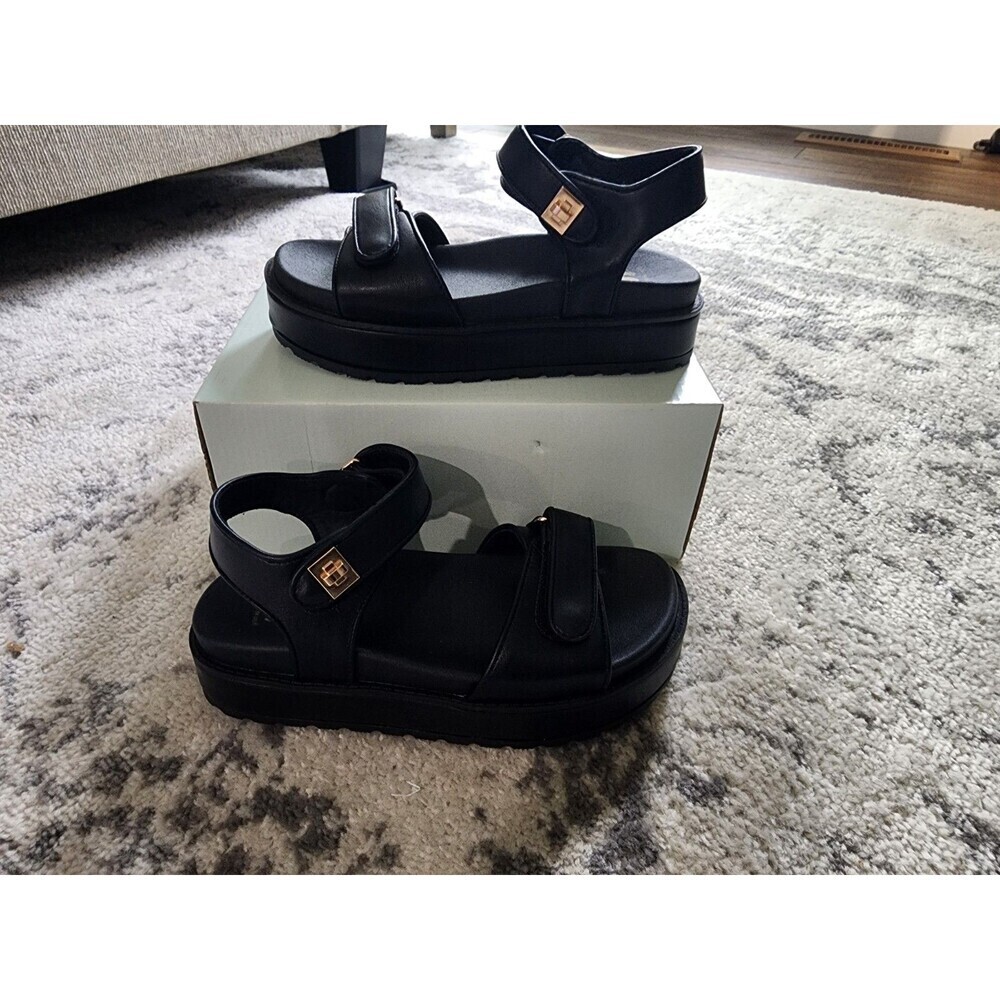 NEW Sonoma Women's LOREEN Comfort Strappy Slingback Sandals Black Size 9
